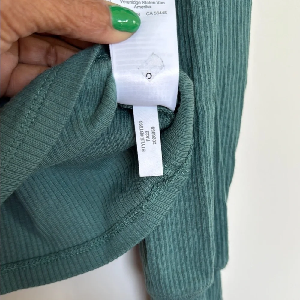 J. Crew Green Fitted Long Sleeve T-Shirt